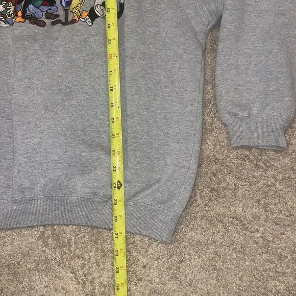 Vintage 1992 Acme Clothing Looney Tunes Embroidered Sweatshirt Gray Size Large - Picture 5 of 8